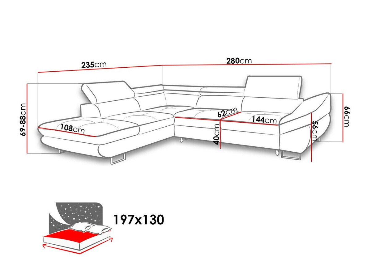 Hjørnesofa Lincoln 122 (Soro 97)
