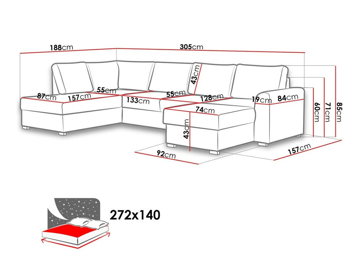 Hjørnesofa Comfivo 261 (Abriamo 04)