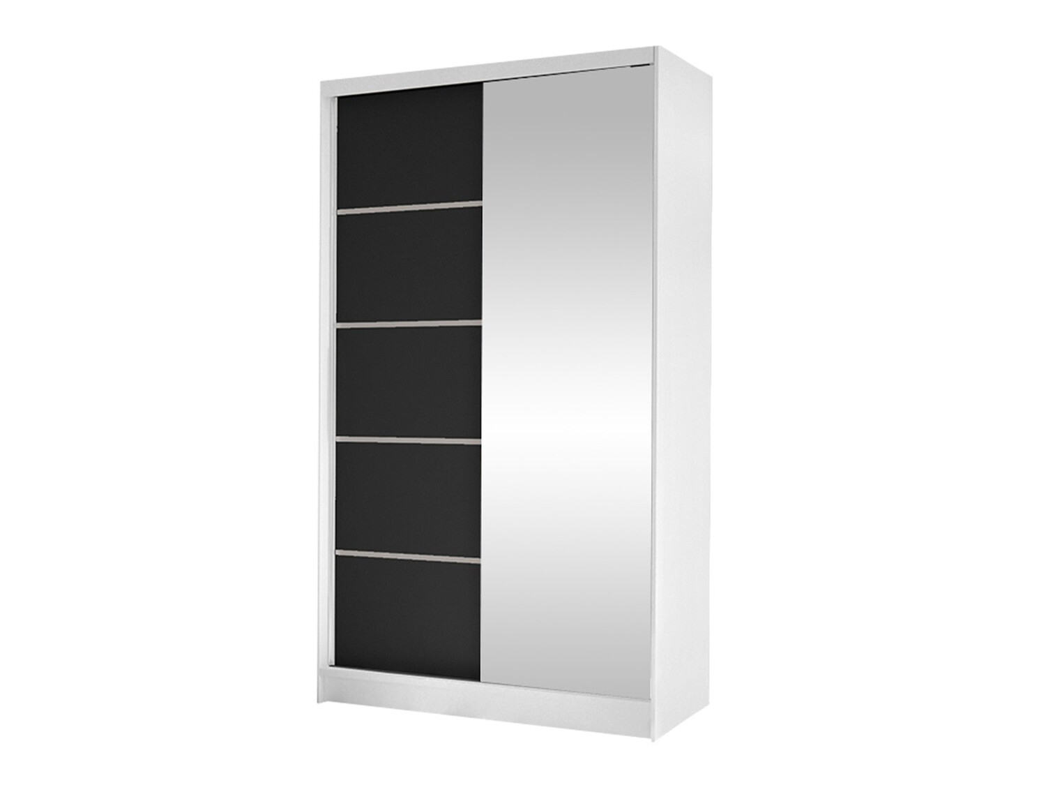 Garderobeskab Closico Fractor III (Hvid + Sort)