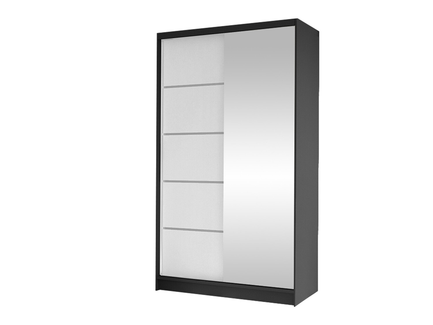 Garderobeskab Closico Fractor III (Sort + Hvid)
