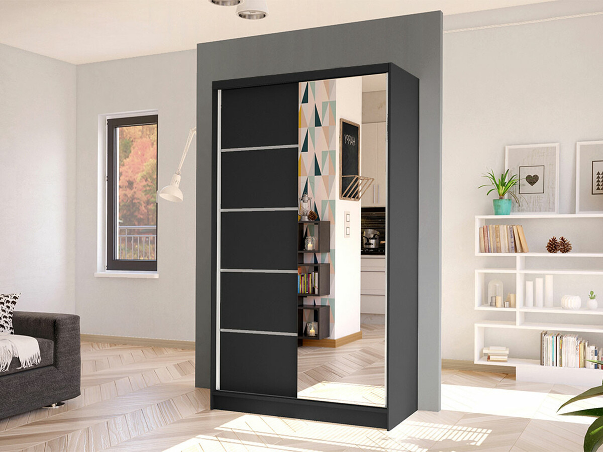 Garderobeskab Closico Fractor III (Sort)