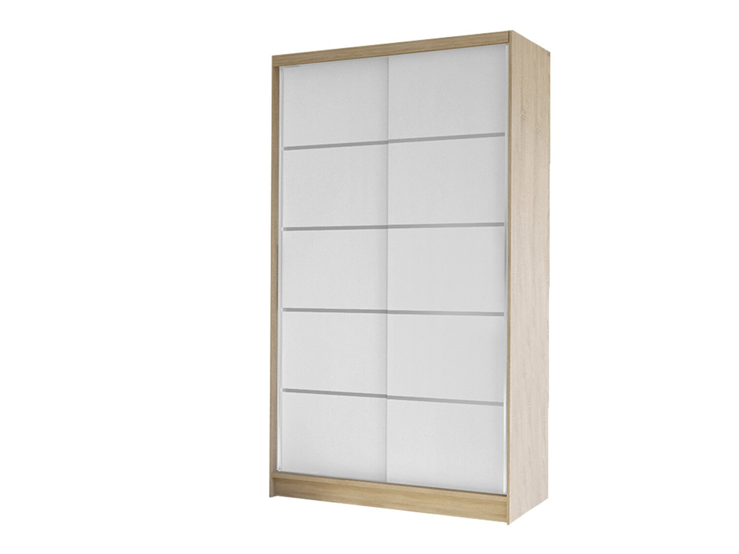 Garderobeskab Closico Fractor IV (Sonoma eg + Hvid)