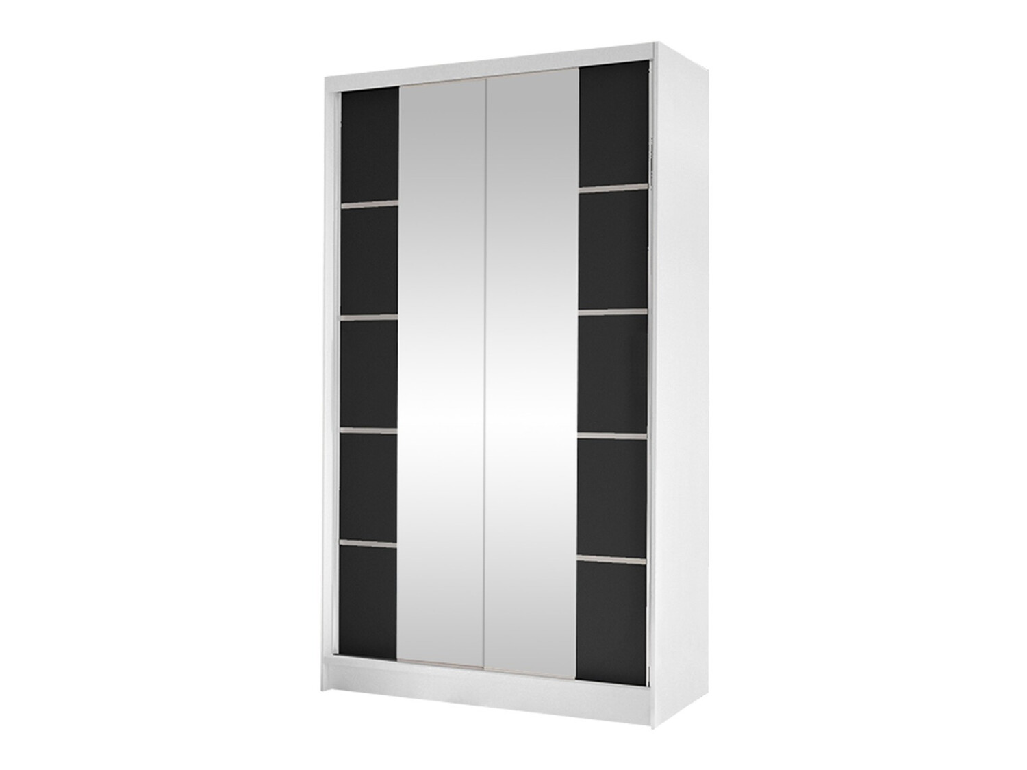 Garderobeskab Closico Fractor V (Hvid + Sort)
