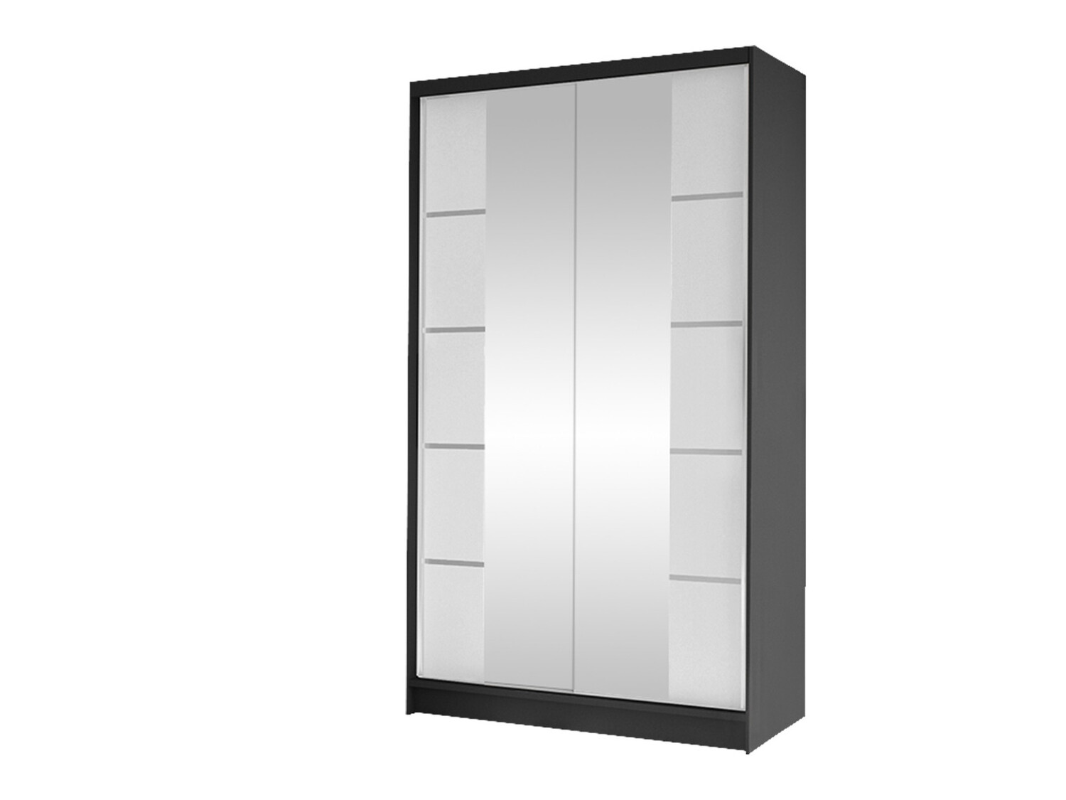 Garderobeskab Closico Fractor V (Sort + Hvid)