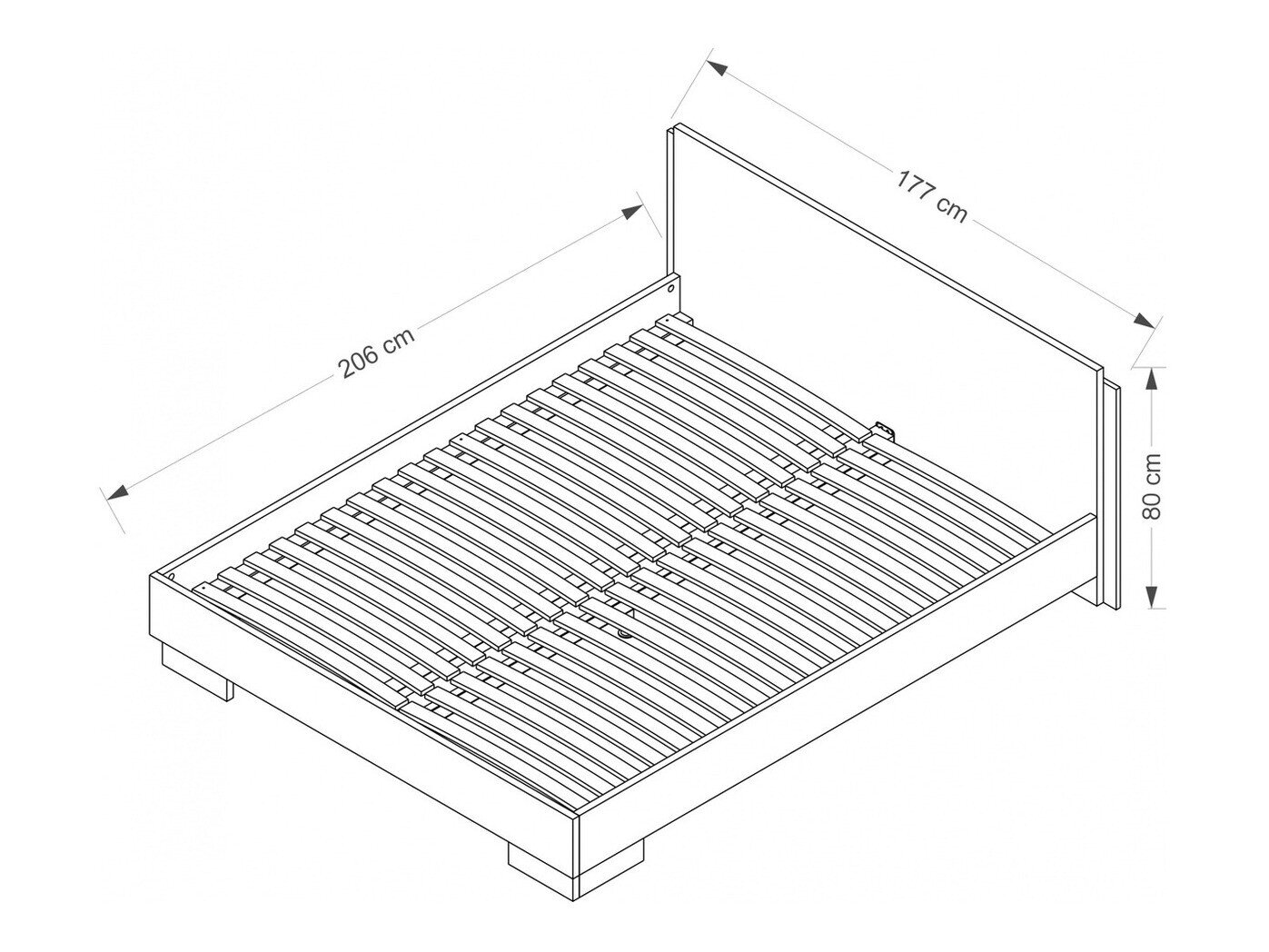 Seng Murrieta 110 (Hvid + Blankt Lilla)