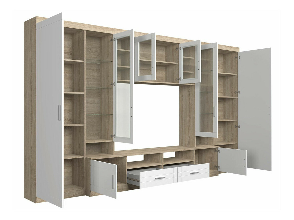 Stuemøbelsæt Bacces (Sonoma eg + Hvid)
