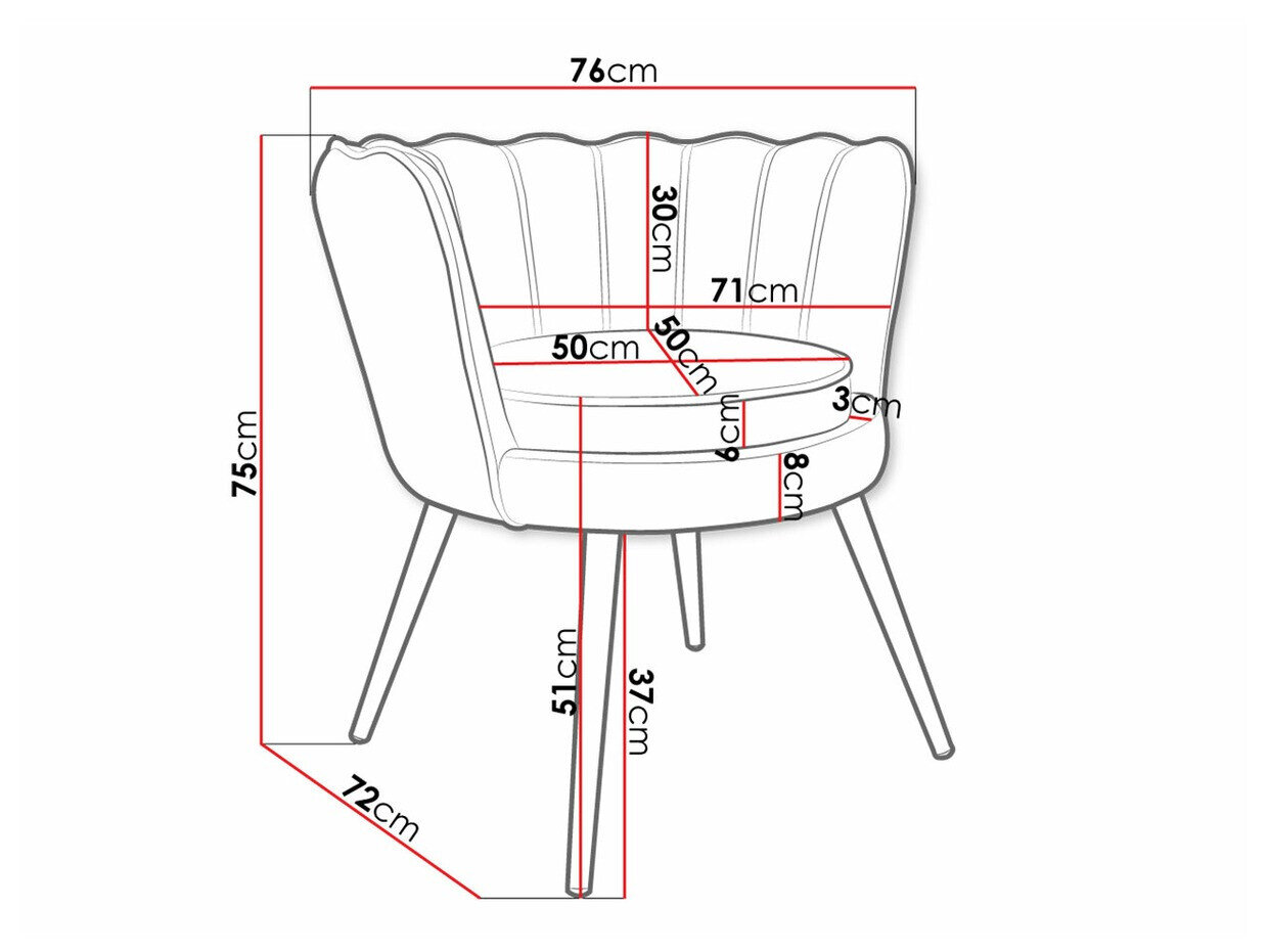 Lænestol Comfivo 319 (Grå + Gylden)