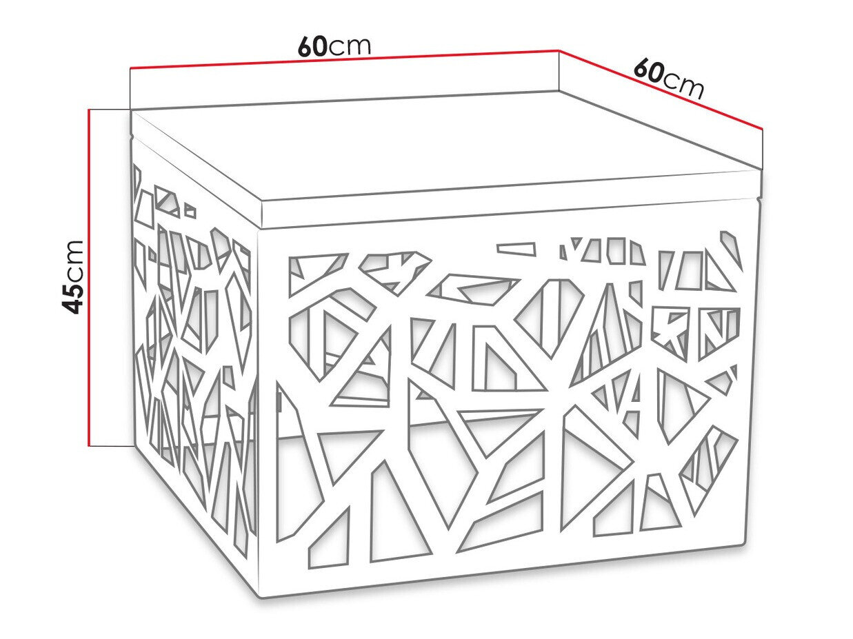 Sidebord Germantown 102 (Mat sort + Glansfuld hvid)