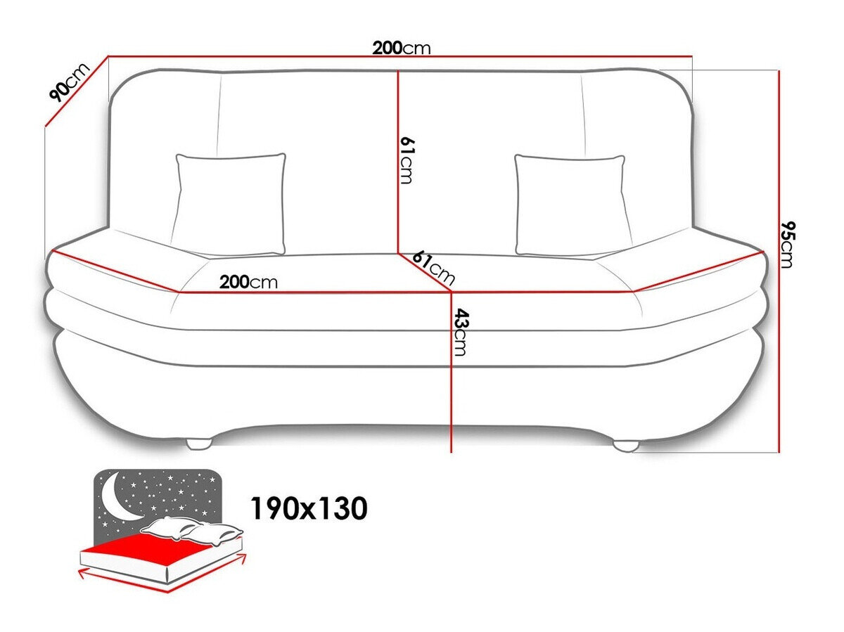 Sovesofa Comfivo 234 (Lawa 05)