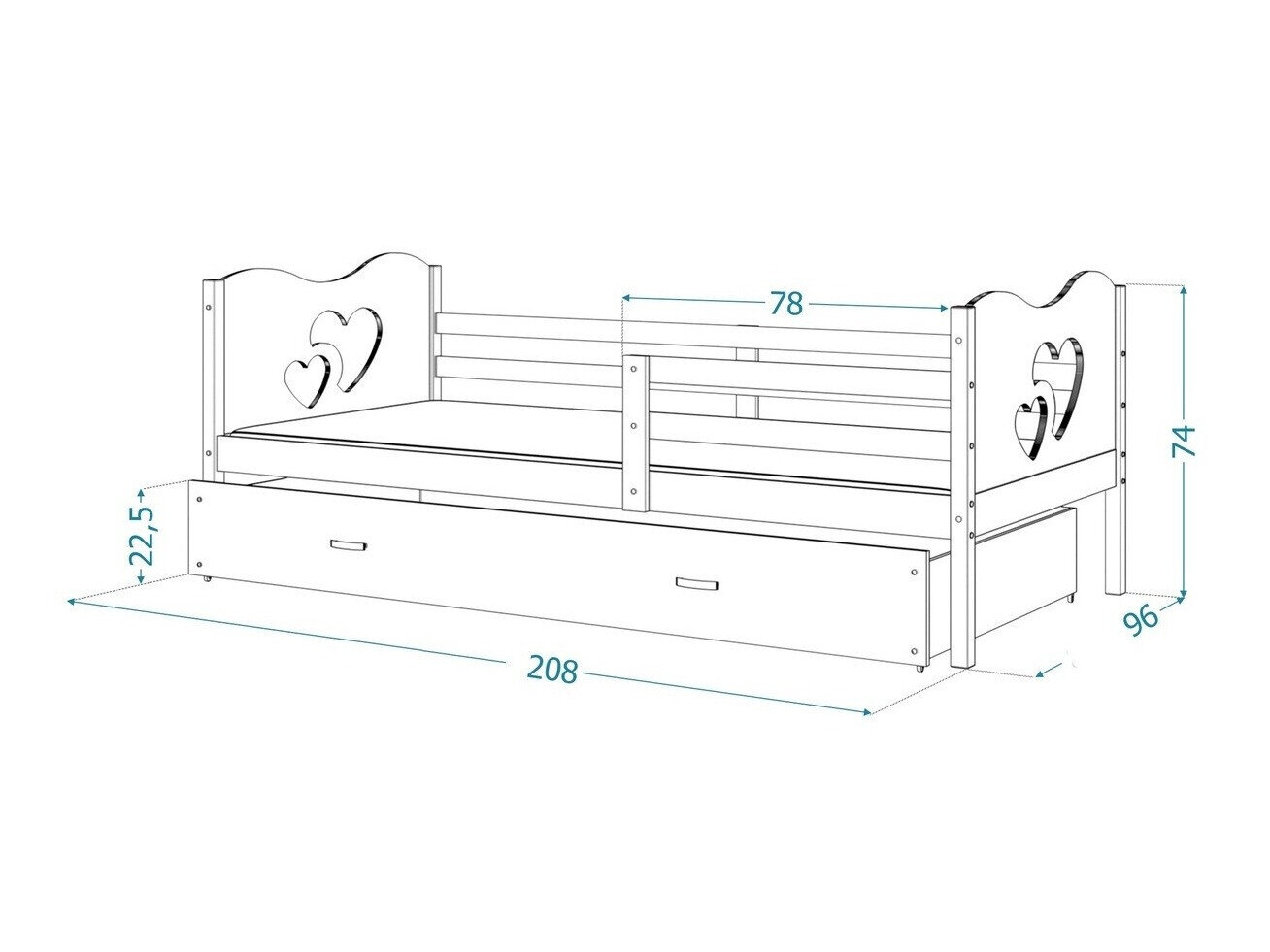 Seng Aurora 164 (Hvid)