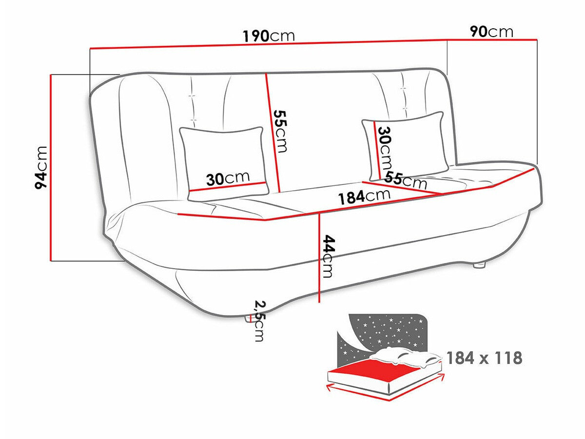 Sovesofa Comfivo 239 (Kronos 09 + Kronos 31)