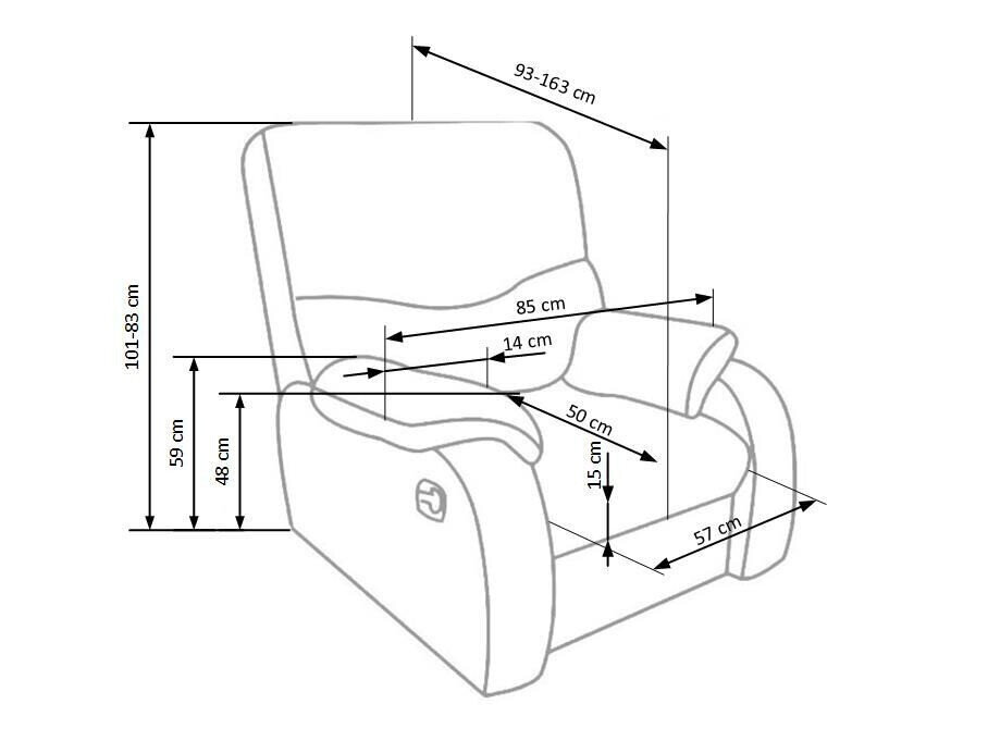 Hvilestol Houston 564 (Sort)