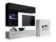 Stuemøbelsæt Tivdalu 107 (Sort + Blank sort + Hvid + Glansfuld hvid)