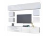 Stuemøbelsæt Tivdalu 134 (Hvid + Glansfuld hvid)