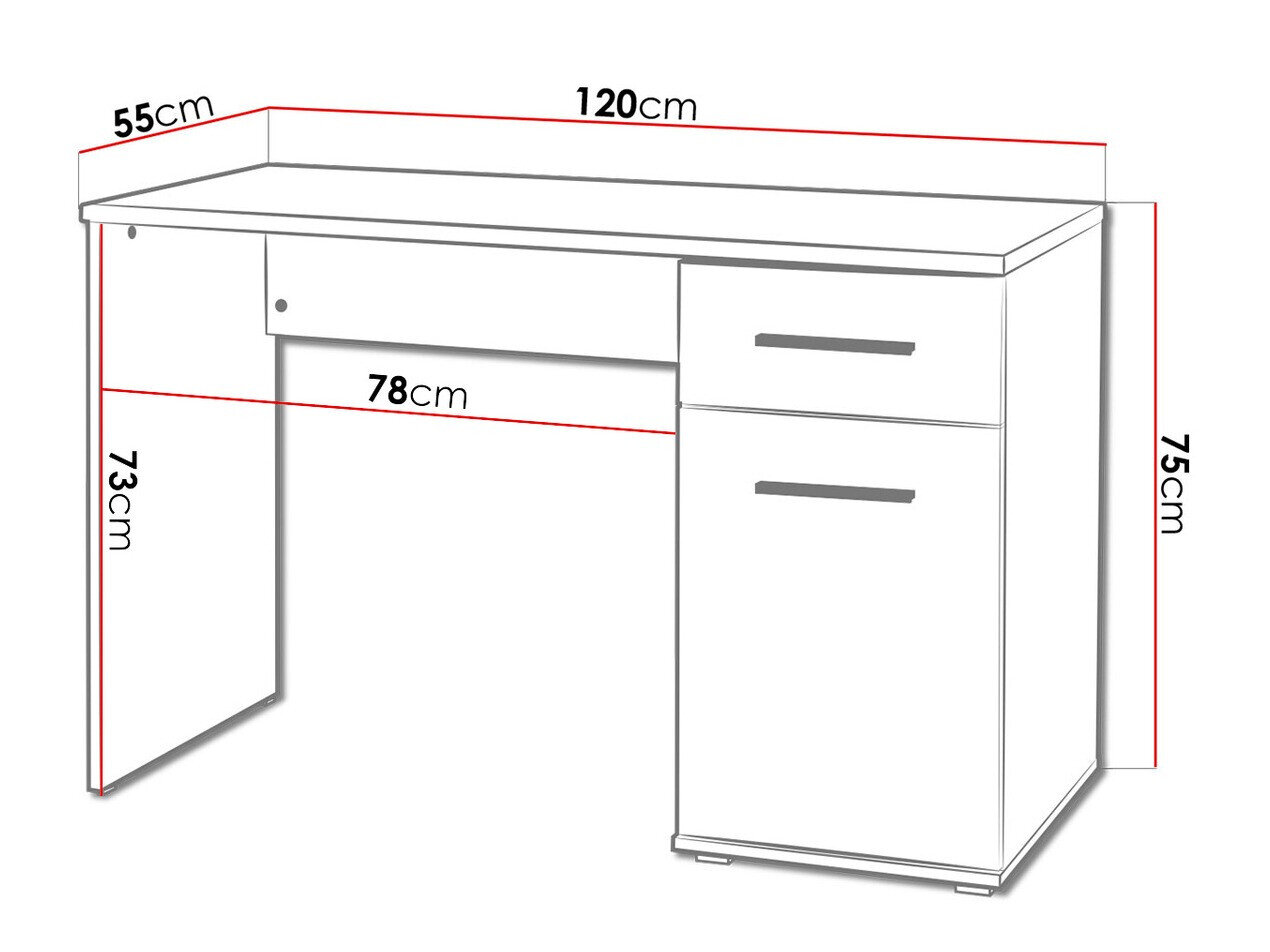 Skrivebord Cirveso 114 (Sonoma eg)