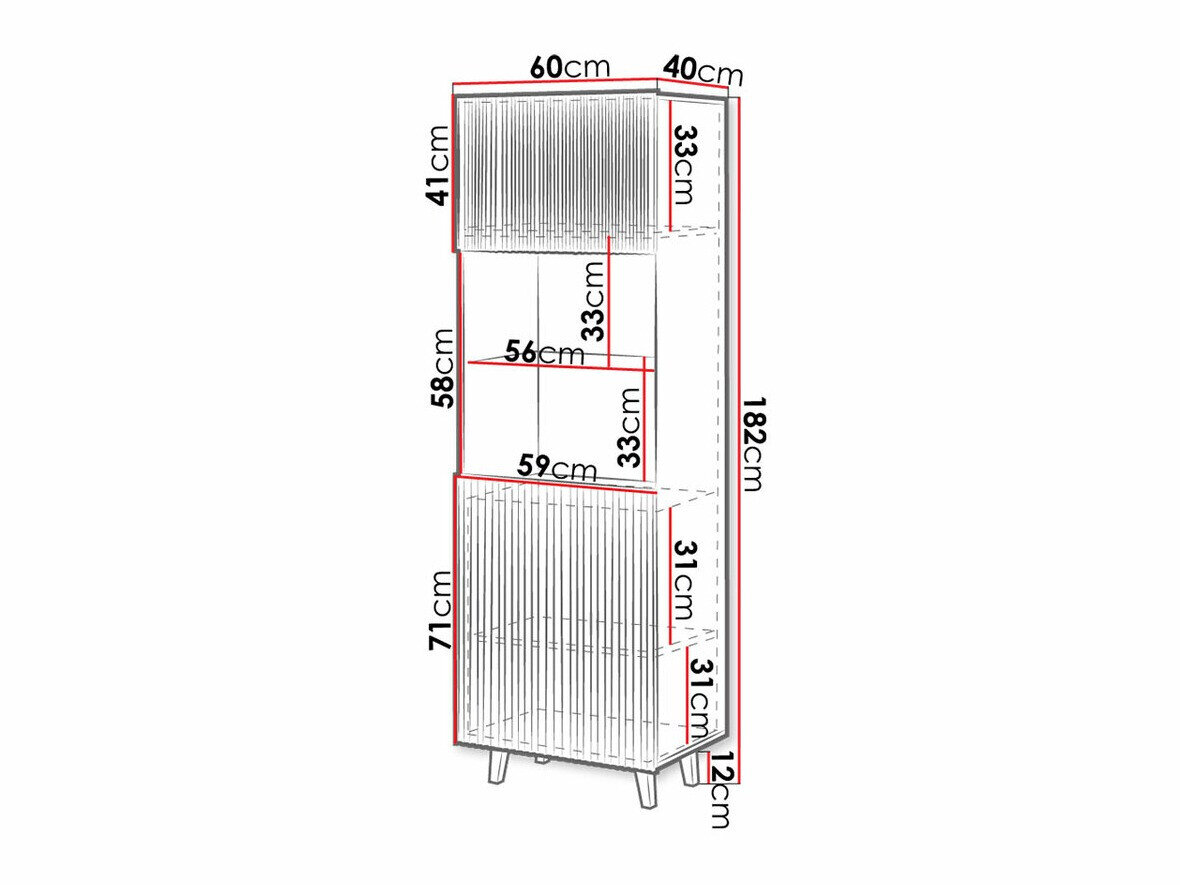 Reol Levmari 108 (Sort + Gylden)