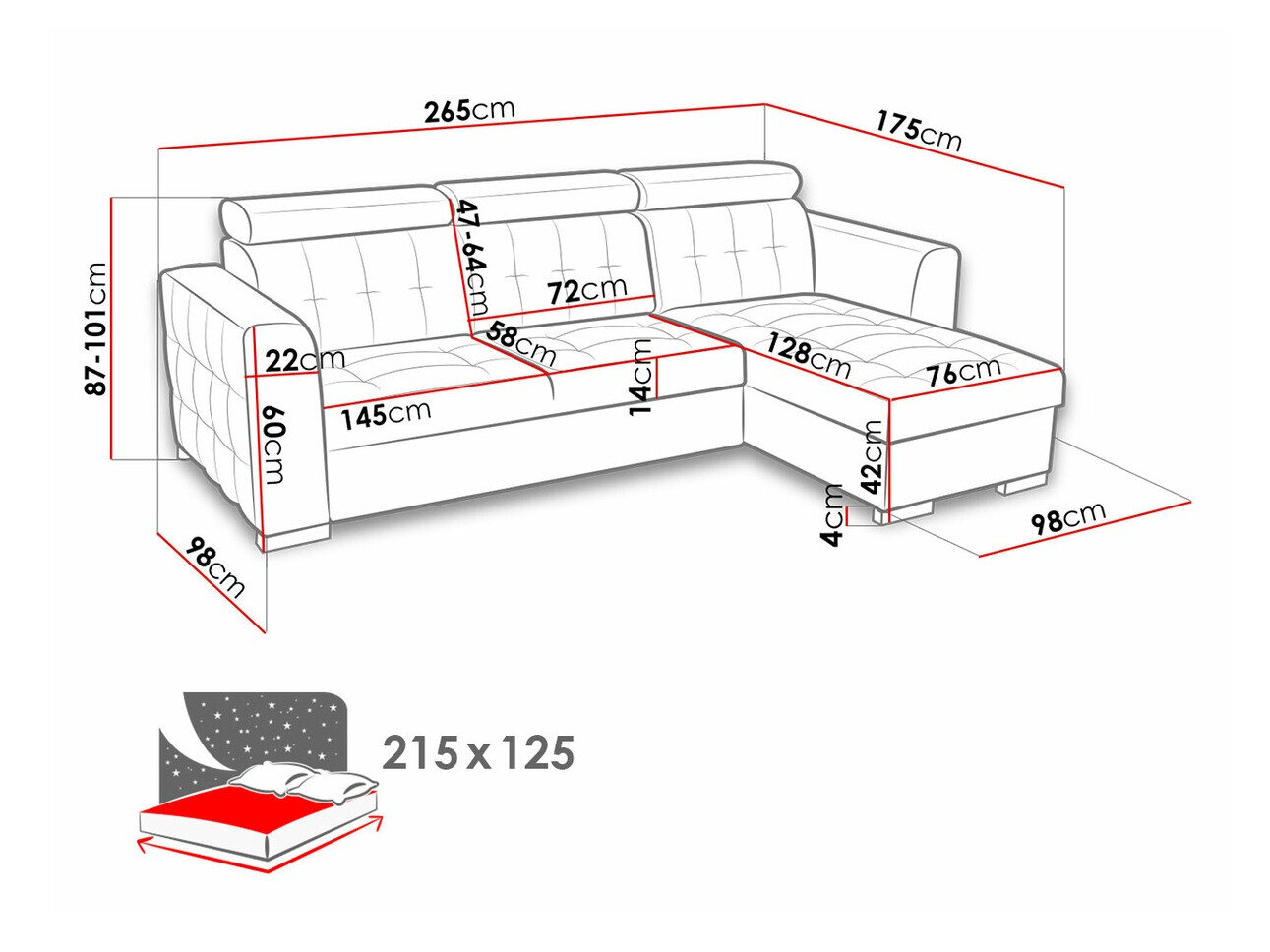 Hjørnesofa Temple 123 (Kronos 19)