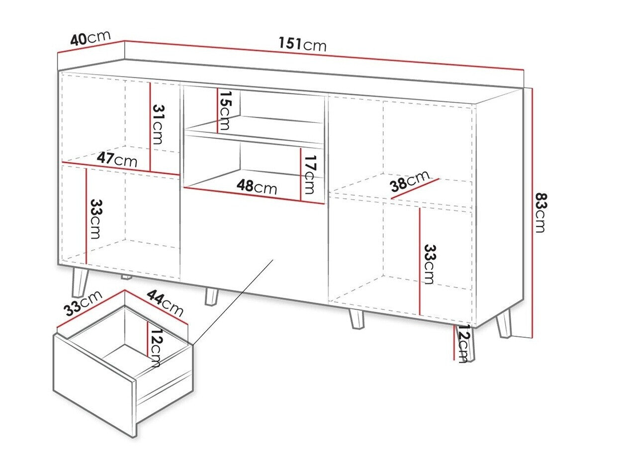 Kommode Levmari 100 (Hvid)
