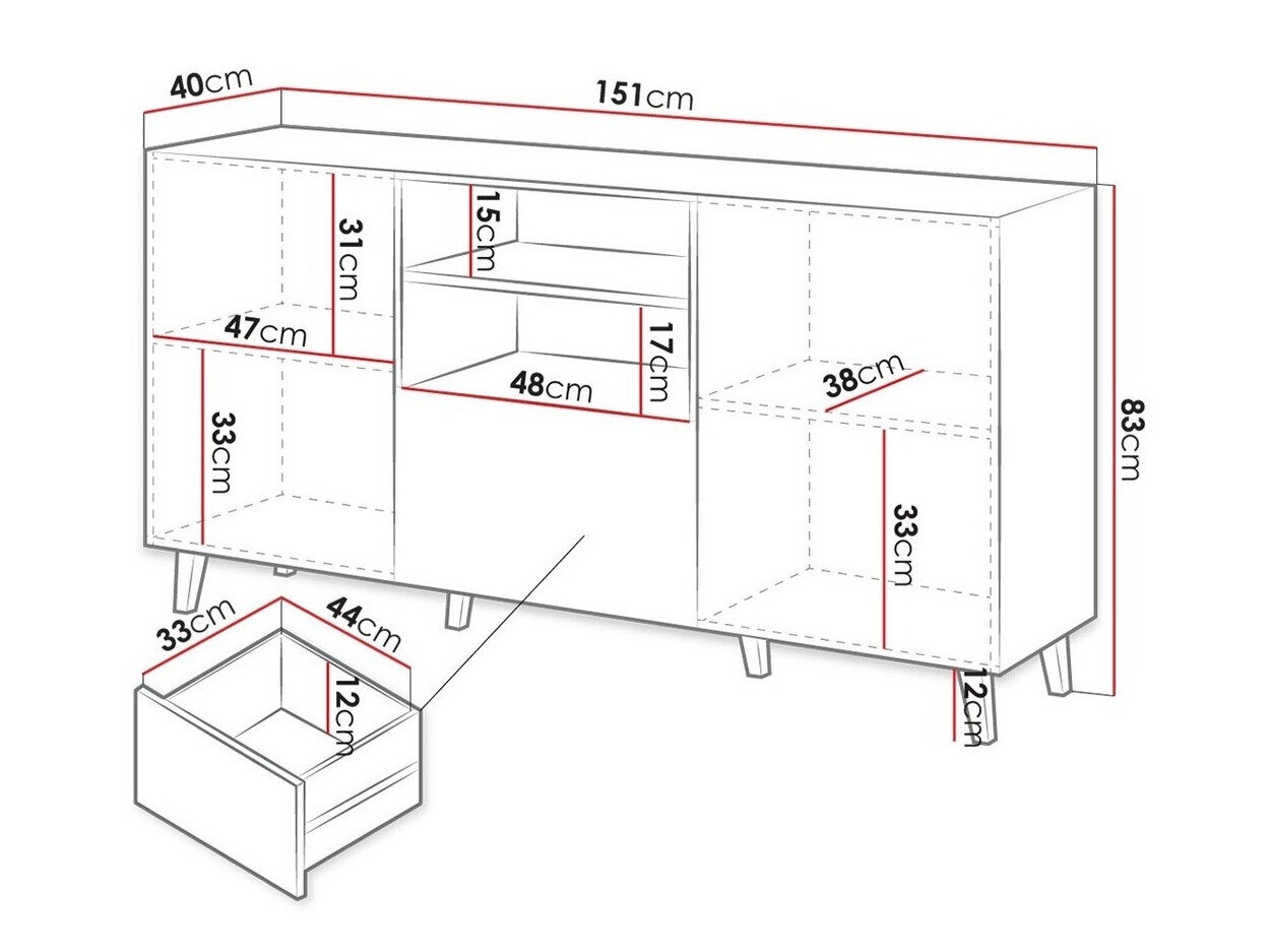Kommode Levmari 100 (Sort)
