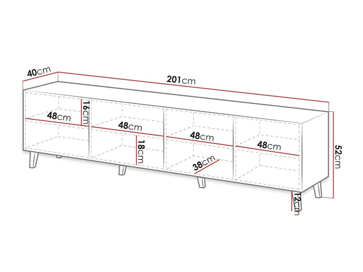 TV-bord Levmari 103 (Sort)