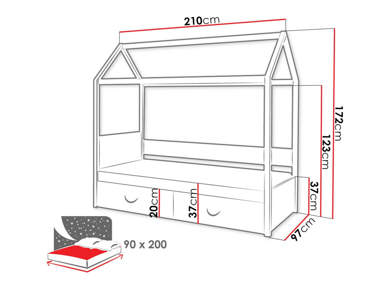 Seng Henderson 133 (Hvid)