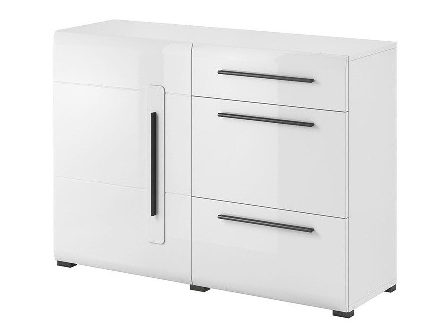 Kommode Ophsalu 107 (Hvid + Glansfuld hvid)
