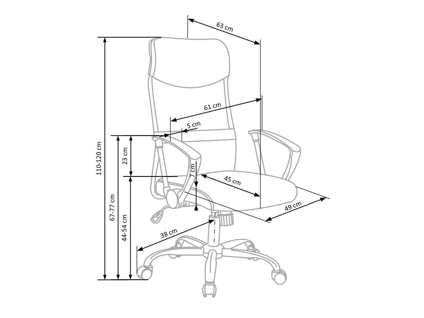 Kontorstol Houston 429 (Sort)