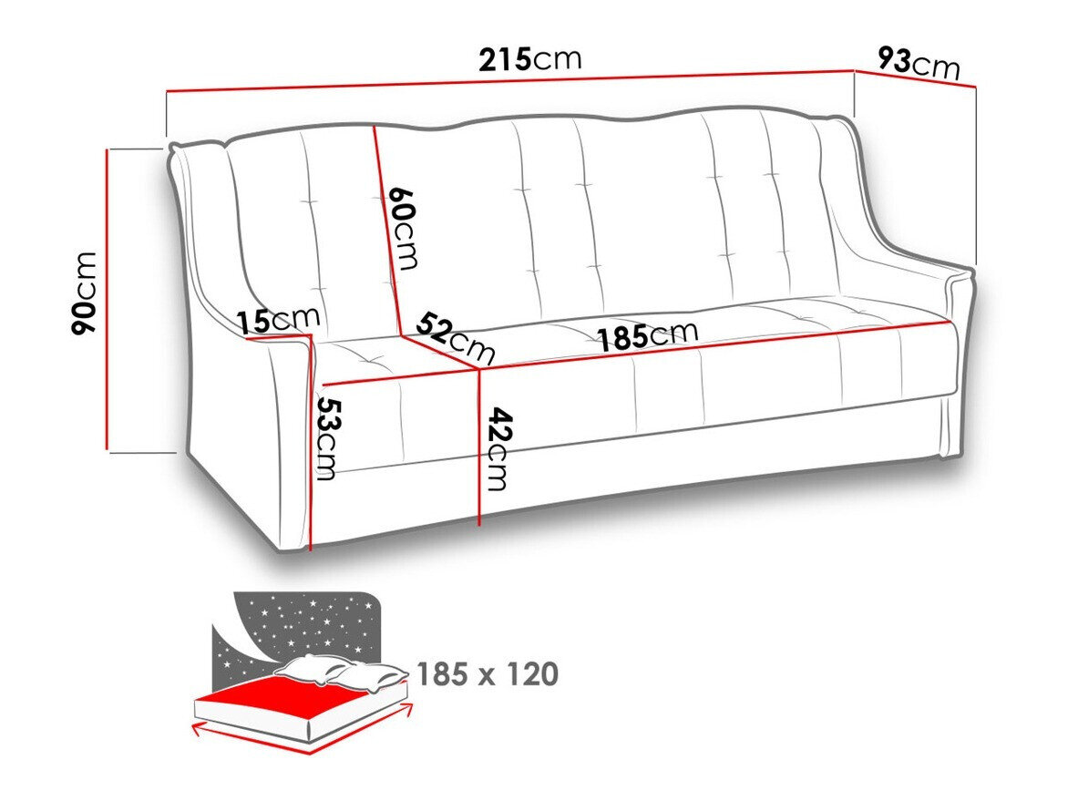 Sovesofa Providence 109 (Ibiza 04 + Ibiza 03)