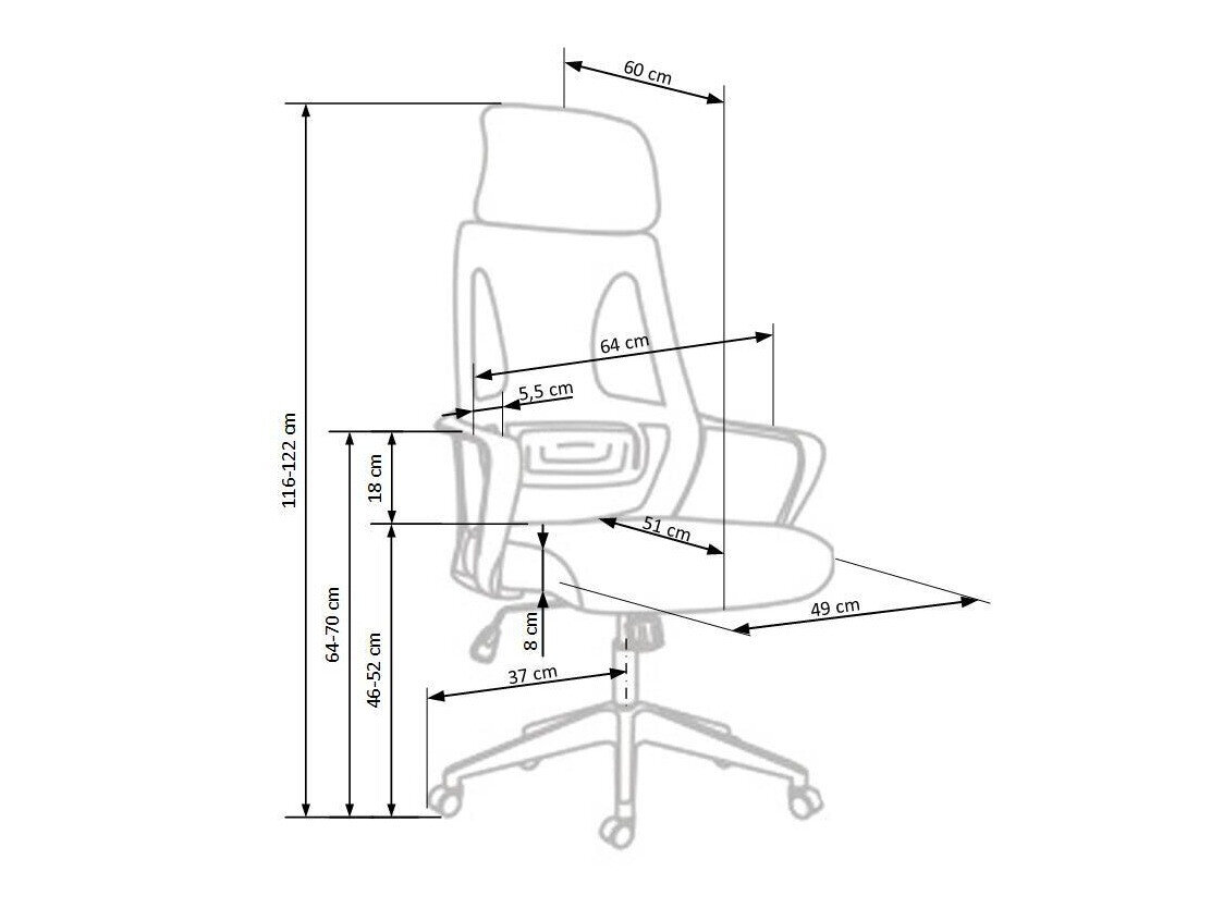 Kontorstol Houston 1080 (Sort + Grå)