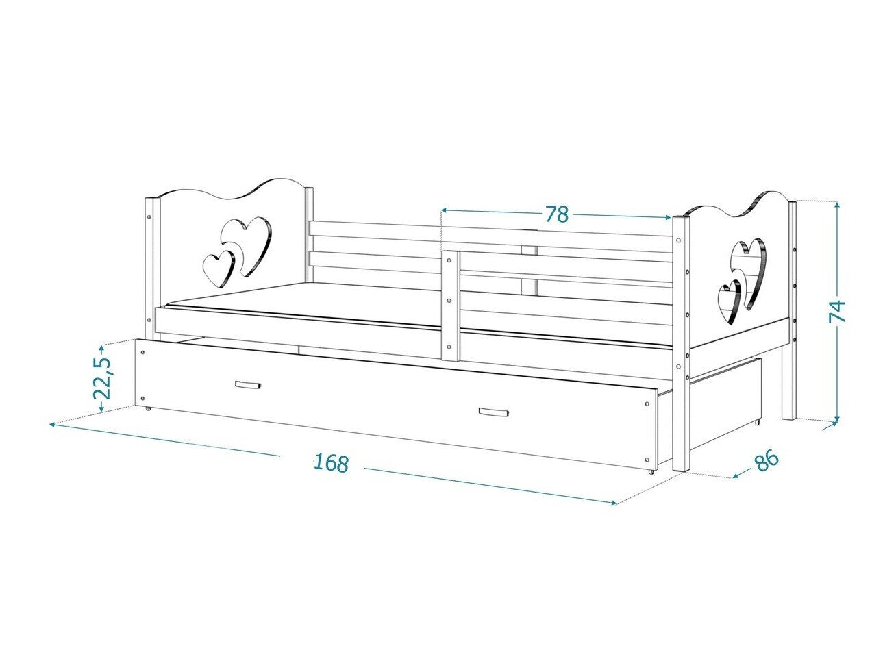 Seng Aurora 162 (Hvid)