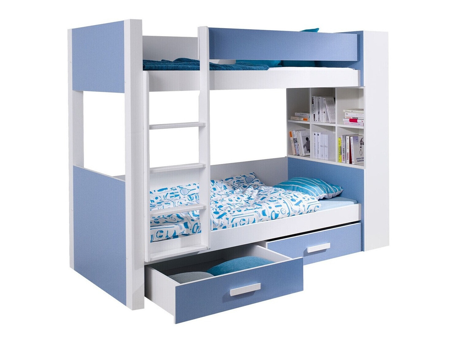 Køjeseng Henderson 141 (Hvid + Blå)