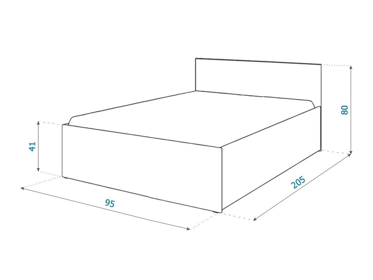 Seng Aurora 157 (Hvid + Grå)