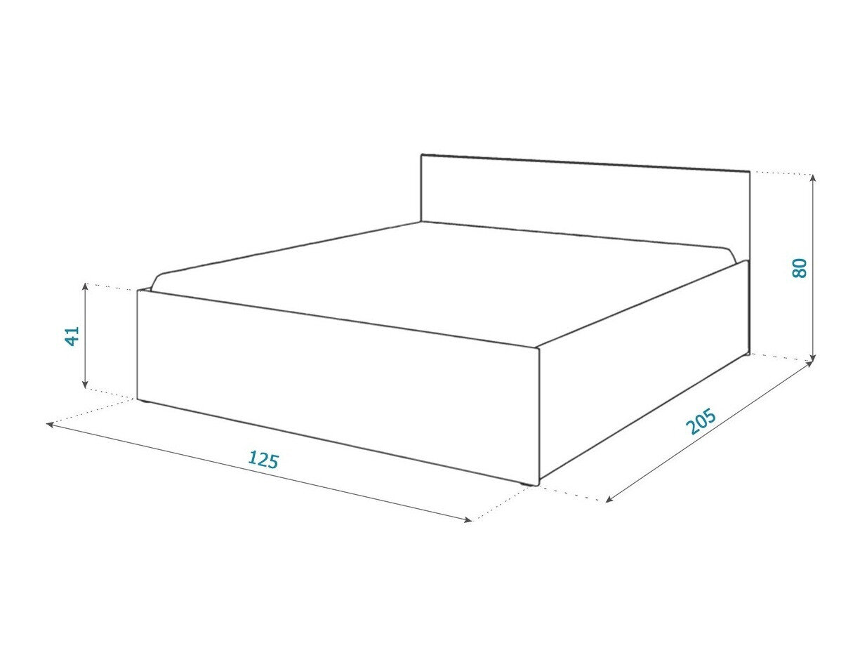 Seng Aurora 157 (Hvid + Grå)