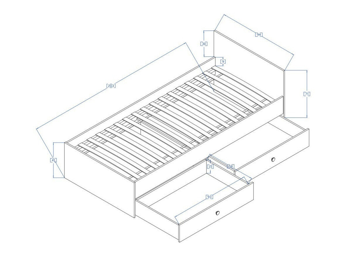 Seng Mirelbu 112 (Artisan eg + Glansfuld hvid + Sort)