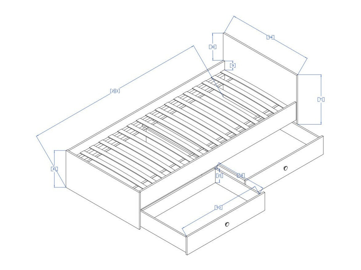 Seng Mirelbu 112 (Artisan eg + Glansfuld hvid)