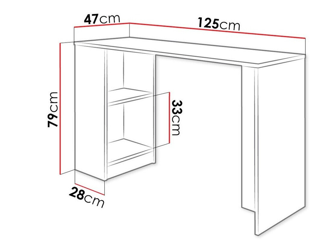 Skrivebord Dover 113 (Mørk aske)