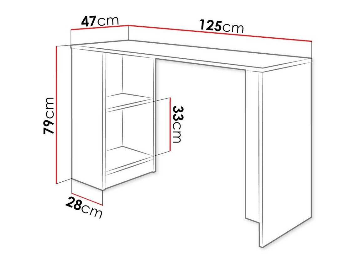 Skrivebord Dover 113 (Sonoma eg)