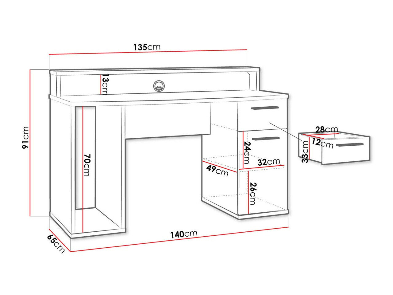 Gamingbord York 100 (Mat sort)