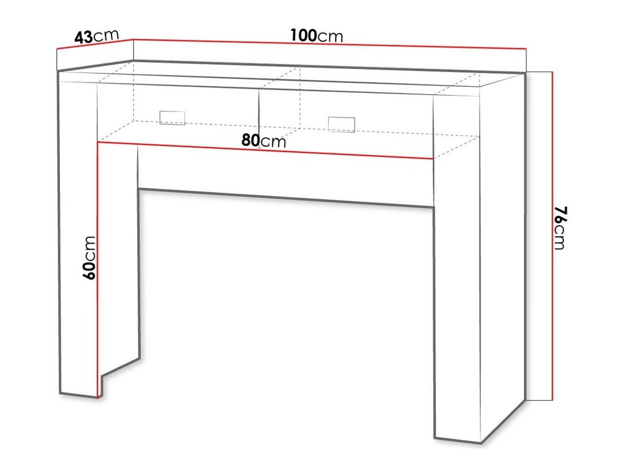 Konsolbord Melfeli 113 (Sonoma eg)
