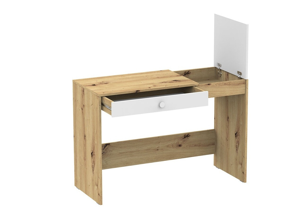 Skrivebord Almira 109 (Artisan eg + Hvid + Grå)