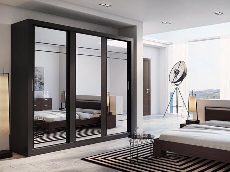 Garderobeskab Fresno 101 (Sort)