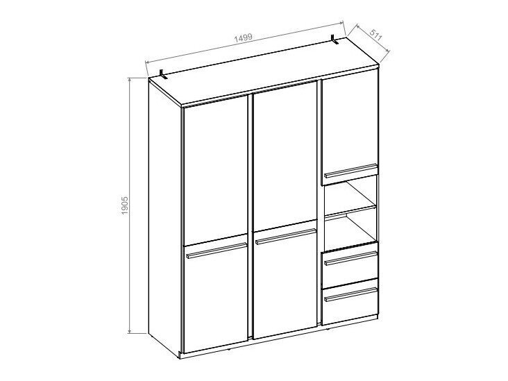 Garderobeskab Felfera 100