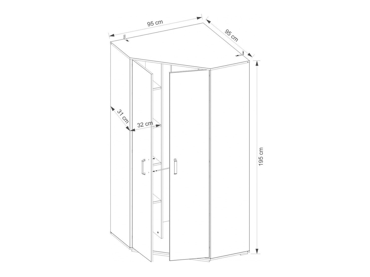 Hjørnegarderob Orlveno 119