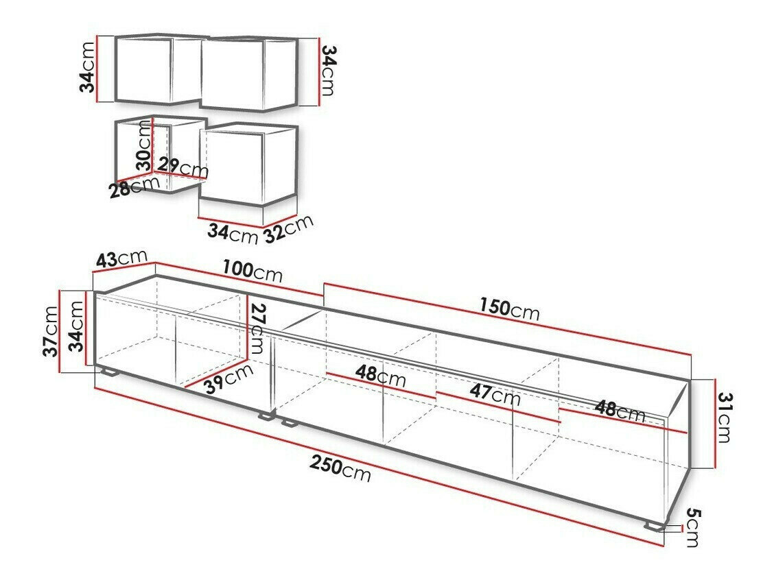 Stuemøbelsæt Tivdalu 132 (Gylden eg + Hvid + Glansfuld hvid)