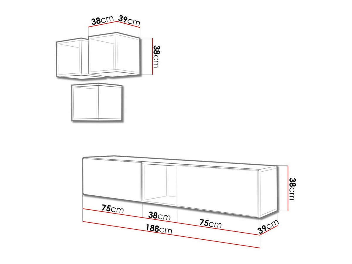 Stuemøbelsæt Corbele 113 (Hvid)