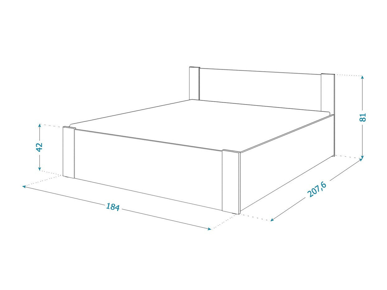 Seng Aurora 155 (Hvid + Fyrretræ)