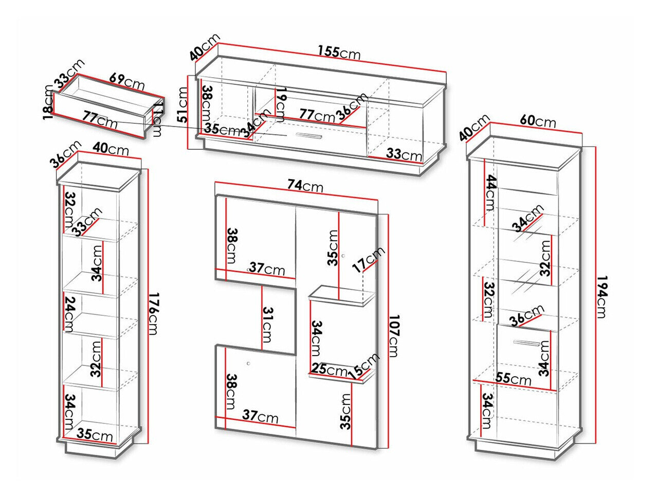 Stuemøbelsæt Tenodeu 115