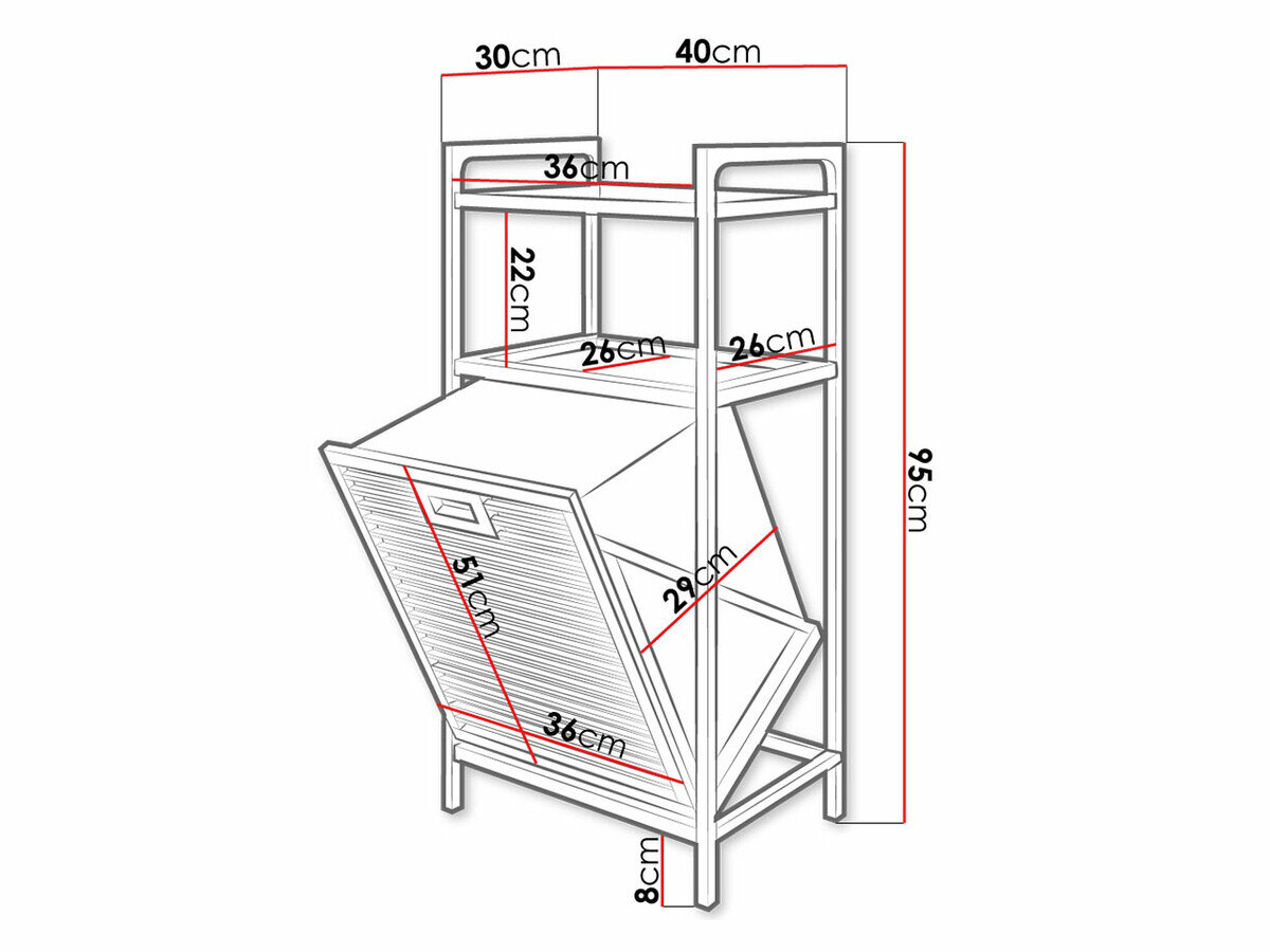 Reol til badeværelse Richardson 115