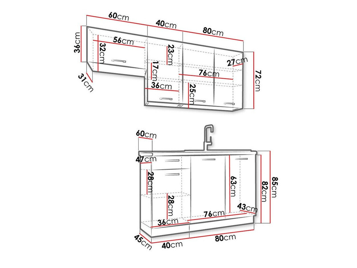Køkkensæt Trenton 172