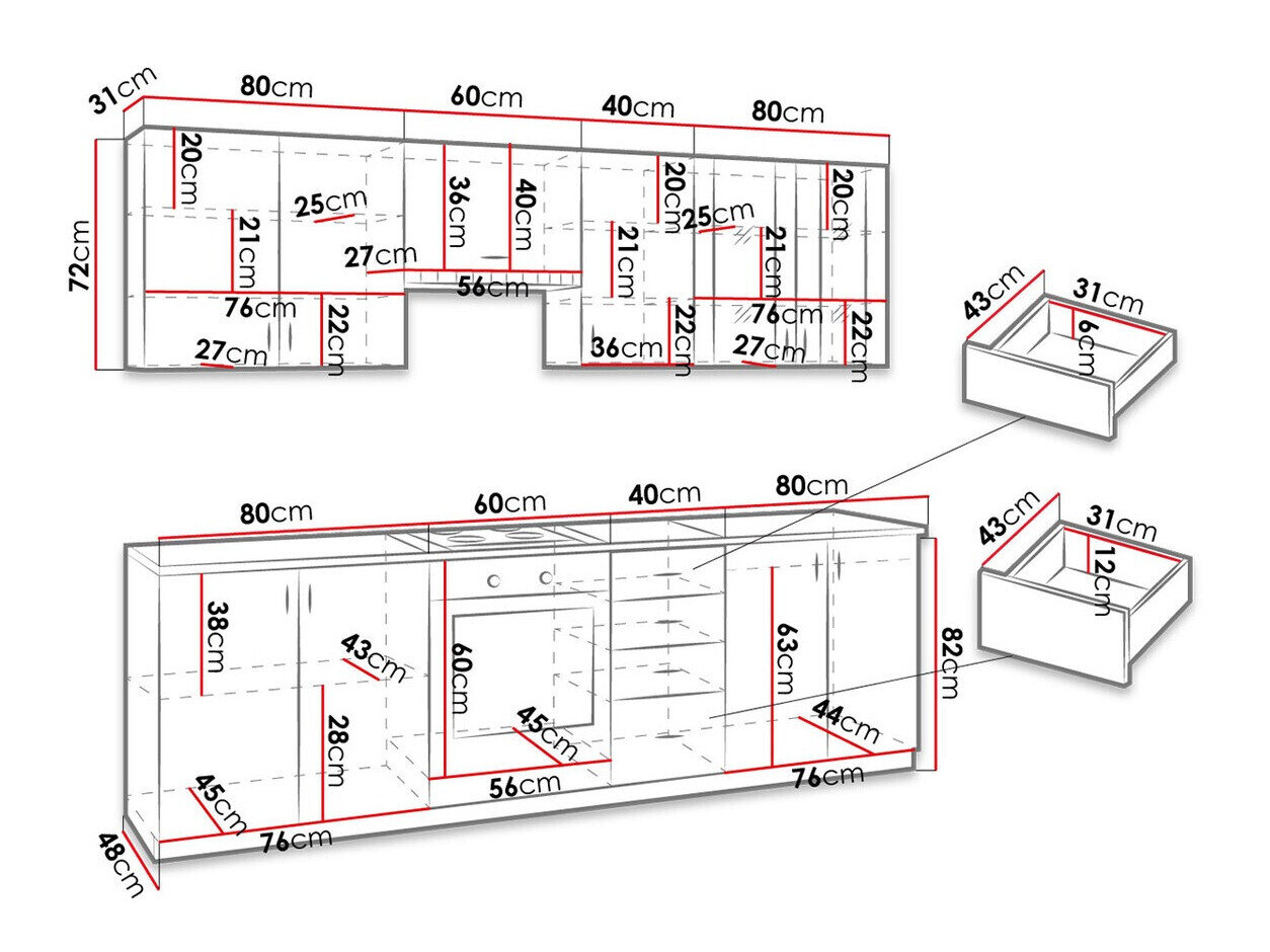 Køkkensæt Tucson 166